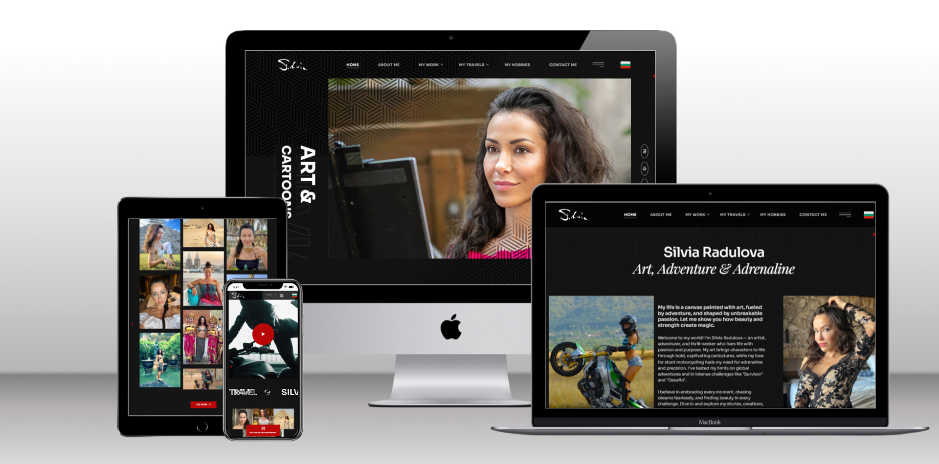 silvia radulova website, design by Toni Petkova