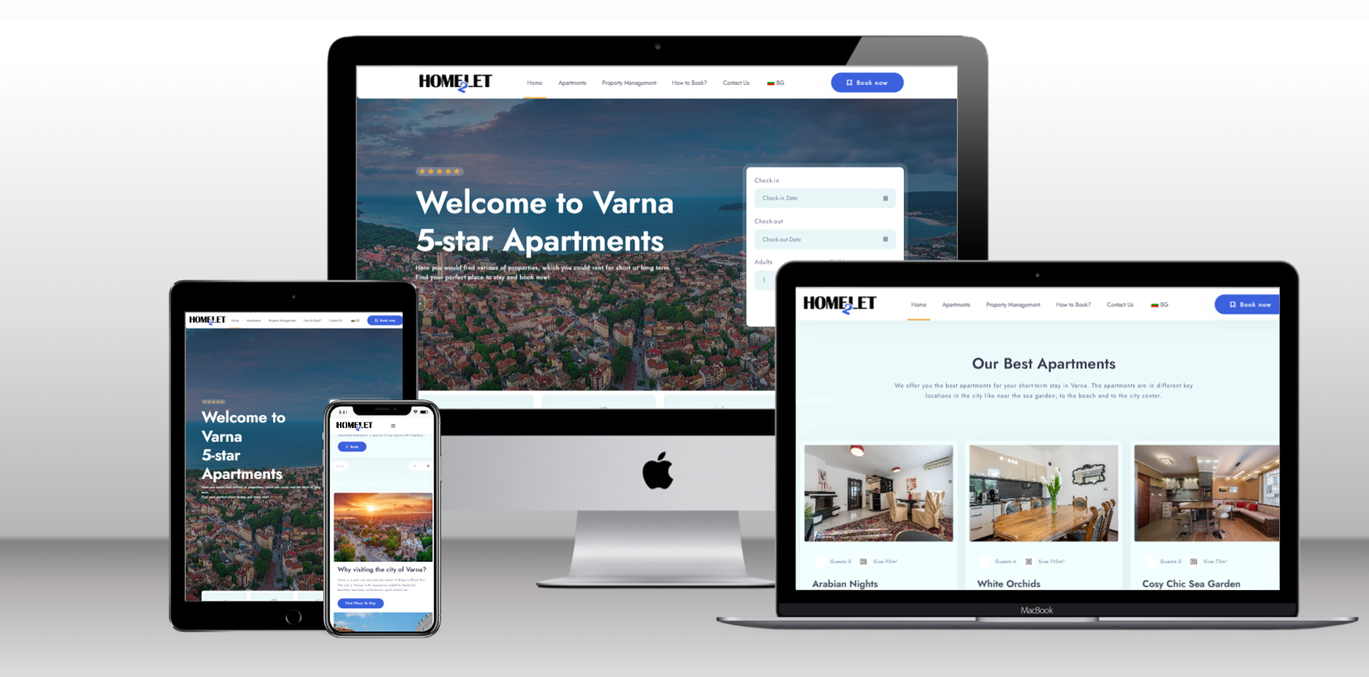 Home2Let website, design by Toni Petkova